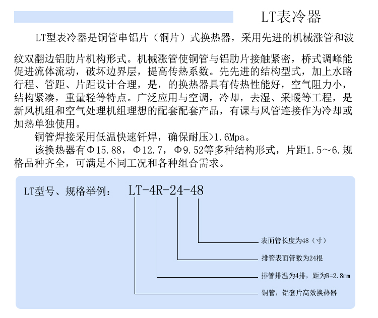 表冷器说明